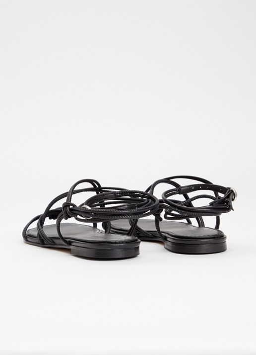 ba&sh Cegane sandaal van leer met metallic finish - achterkant 6 zwart