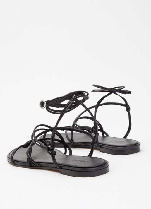 ba&sh Cegane sandaal van leer met metallic finish - achterkant 7 zwart