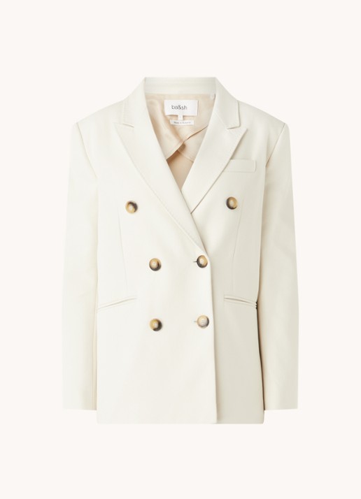 Ba&sh Cesar double-breasted blazer met paspelzakken - voorkant 2 creme