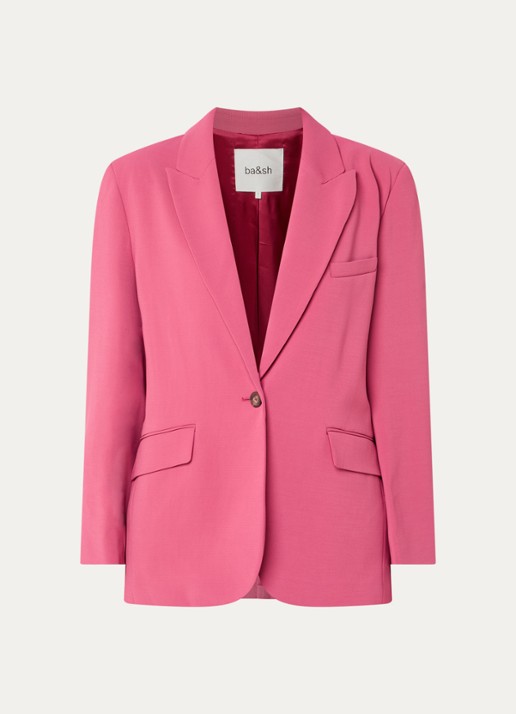 ba&sh Cetty blazer met klepzakken - voorkant 3 donkerroze