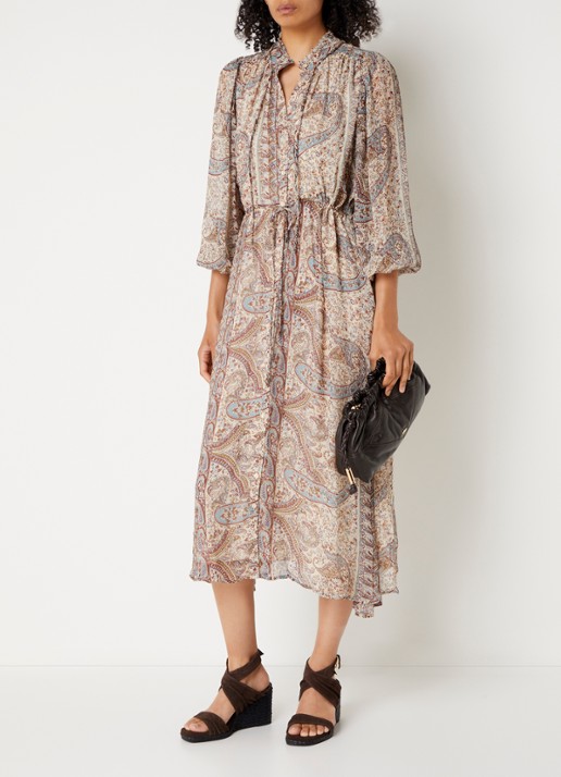 ba&sh Ciahara midi blousejurk met print