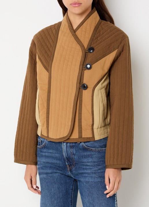 ba&sh Ciska jack met quilt patroon en steekzakken
