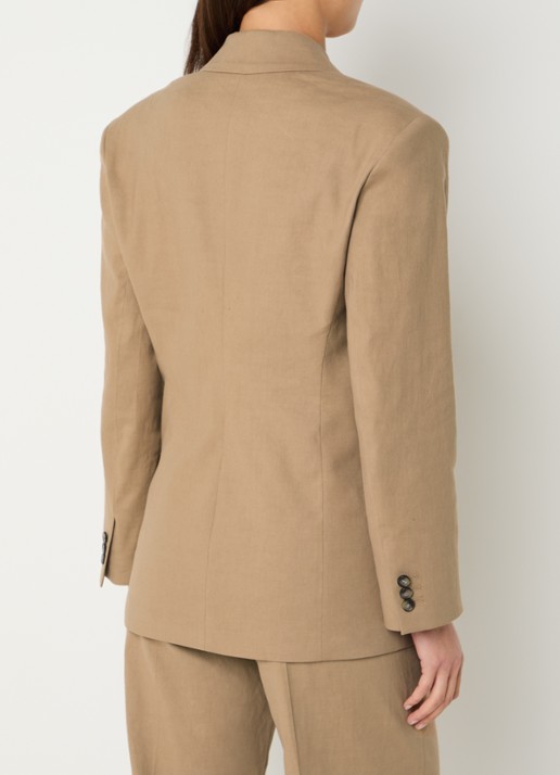 ba&sh Clay getailleerde blazer met klepzakken - achterkant camel