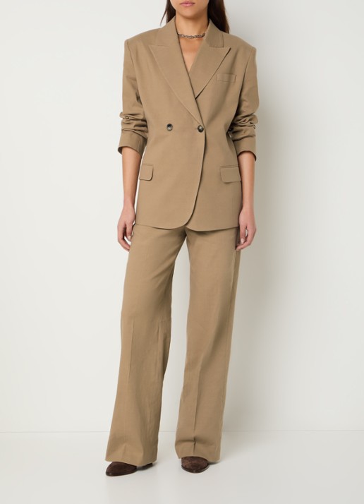 ba&sh Clay getailleerde blazer met klepzakken - voorkant 3 camel