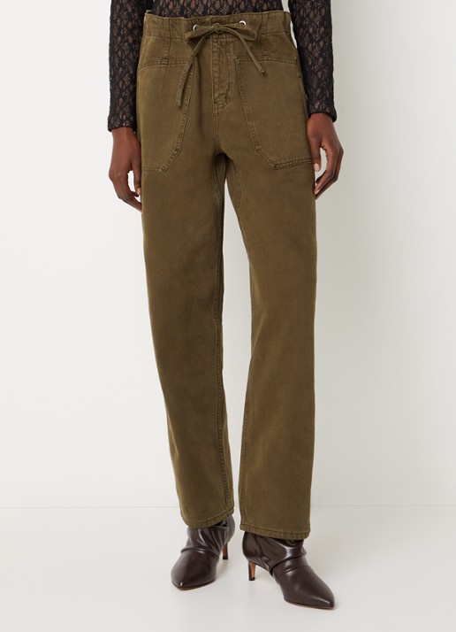 ba&sh Cocy mid waist straight fit jeans met steekzakken