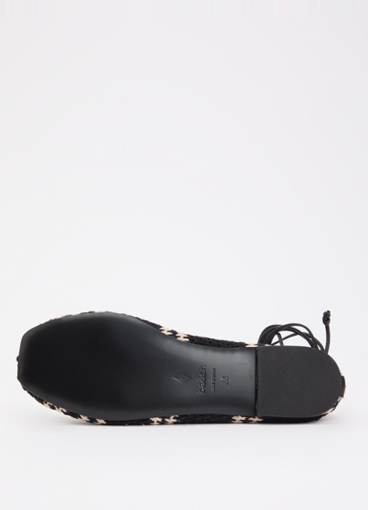 ba&sh Coelia ballerina met gebreid bovenwerk - detail 5 zwart
