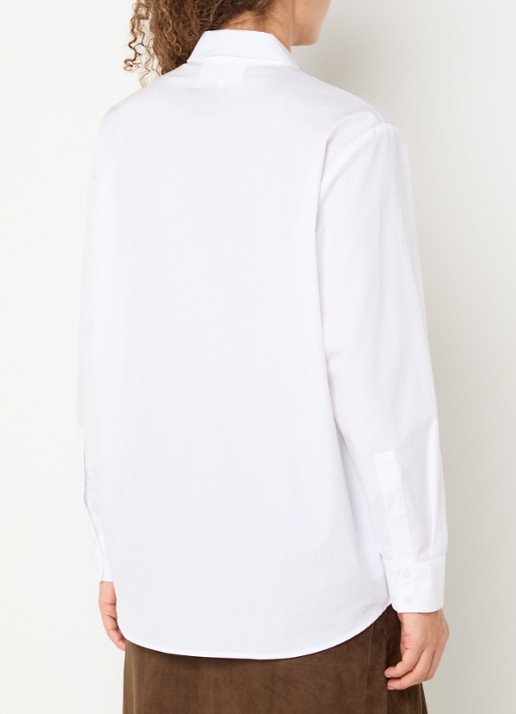 ba&sh Cola blouse met kraag - achterkant wit