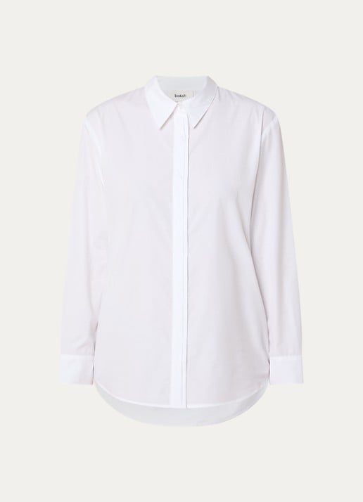 ba&sh Cola blouse met kraag - voorkant 2 wit