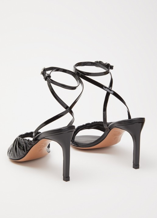 ba&sh Colette sandalette van lamsleer - achterkant zwart