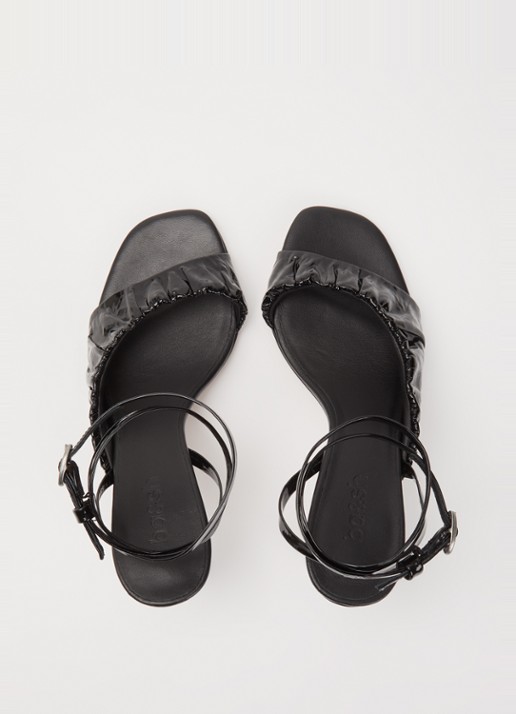 ba&sh Colette sandalette van lamsleer - detail 3 zwart