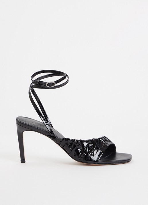 ba&sh Colette sandalette van lamsleer - voorkant 9 zwart
