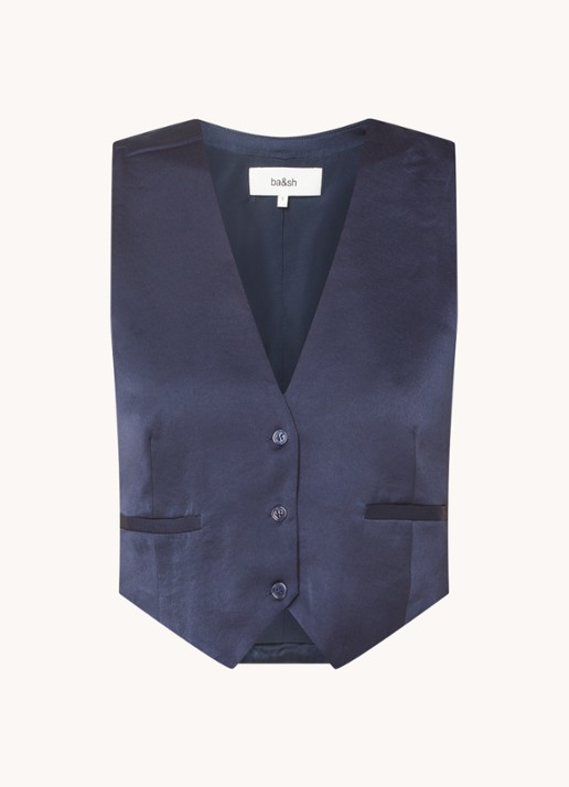ba&sh Corali cropped gilet van satijn
