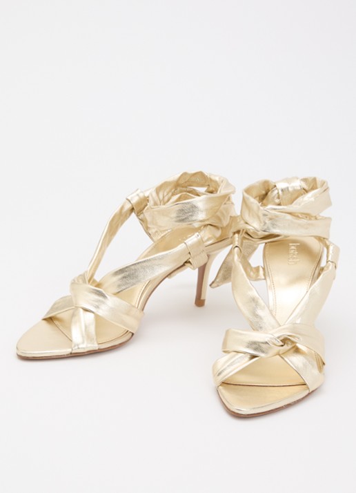 ba&sh Covilla sandalette - detail goud