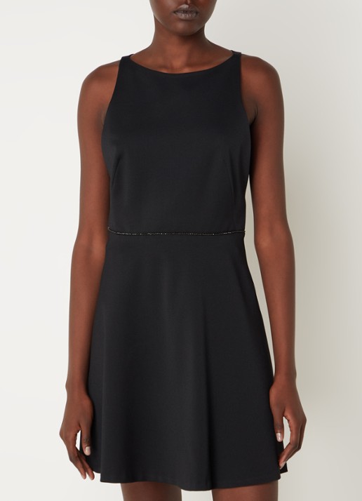 ba&sh Cute mini jurk met strass en rugdecolleté