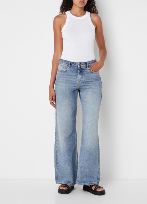 Ba&sh Cynda tanktop met ribstructuur - voorkant 2 wit