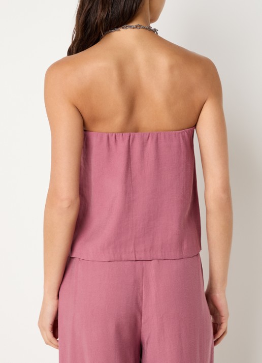 ba&sh Deborah strapless top  - achterkant 2 roze
