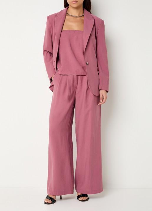 ba&sh Deborah strapless top  - voorkant 4 roze