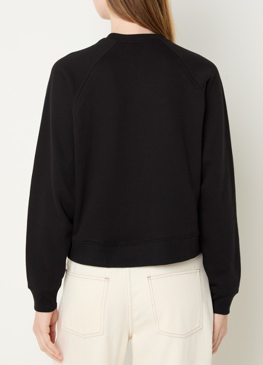 ba&sh Della asymmetrische sweater met plooidetail - achterkant 2 zwart
