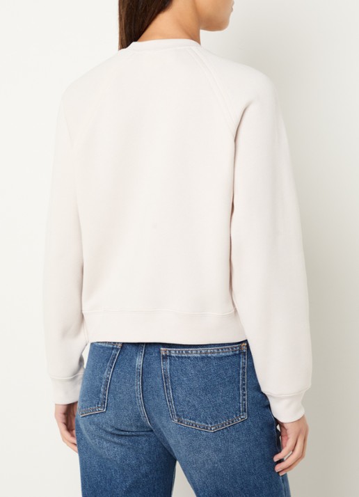 ba&sh Della asymmetrische sweater met plooidetail - achterkant wit