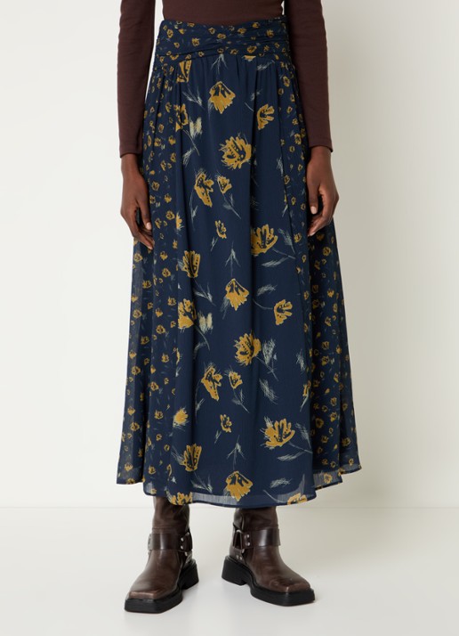 ba&sh Findy midi rok met bloemenprint