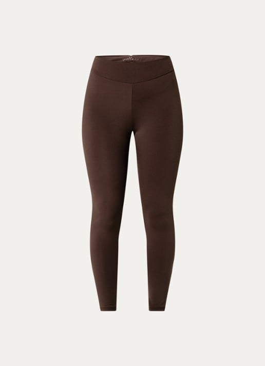 ba&sh Gabou high waist trainingslegging met logo - voorkant bruin