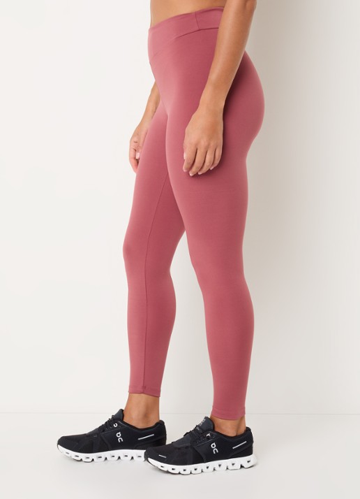 ba&sh Gabou high waist trainingslegging met logo - detail 5 cranberryrood