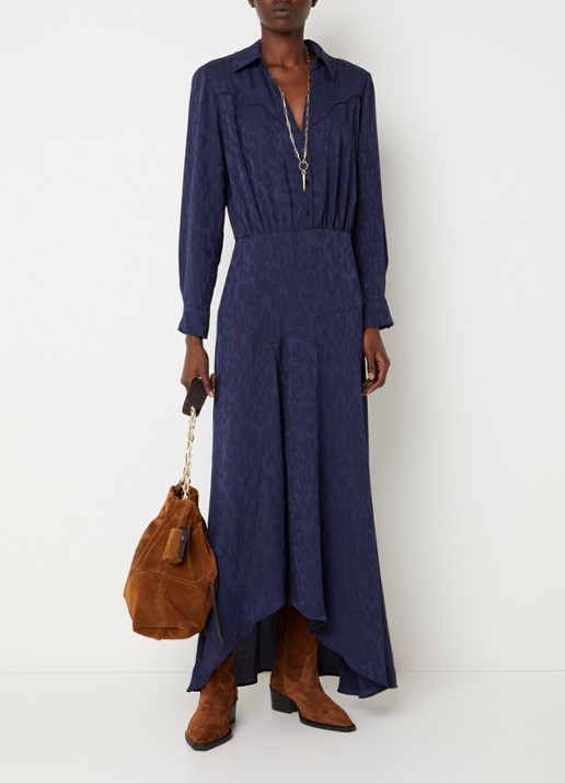 ba&sh Helia maxi blousejurk met print