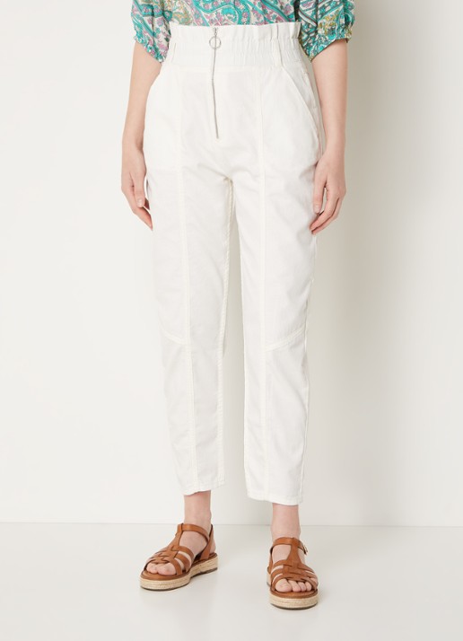 ba&sh High waist broek met halve rits en opgestikte zakken