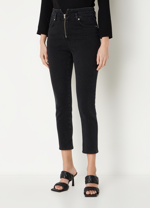 ba&sh Iago high waist skinny jeans met gekleurde wassing