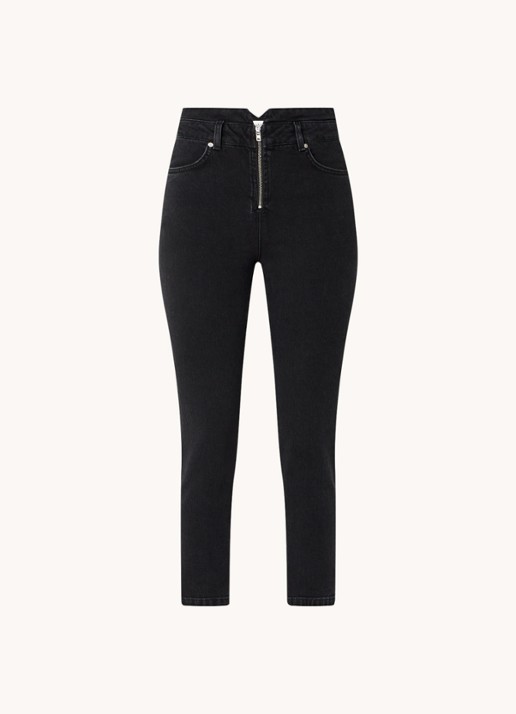 Ba&sh Iago high waist skinny jeans met gekleurde wassing - voorkant 3 zwart