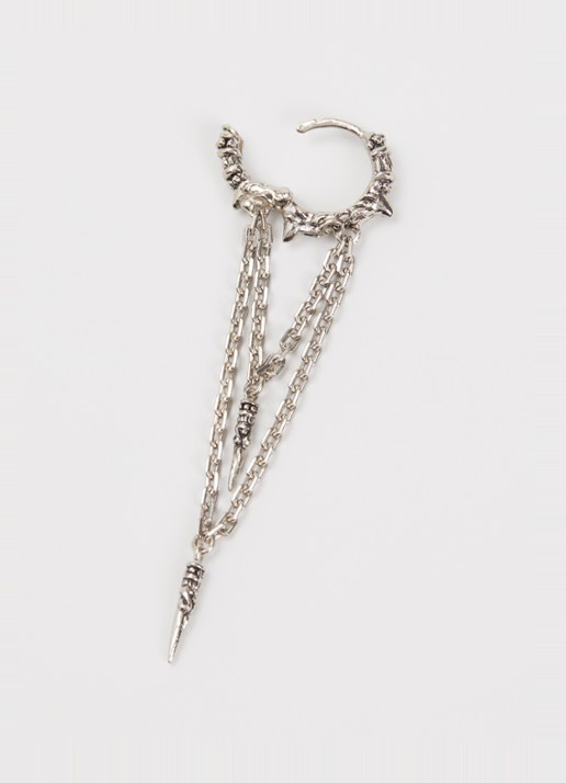 ba&sh Joey oorring met hanger - detail 3 zilver