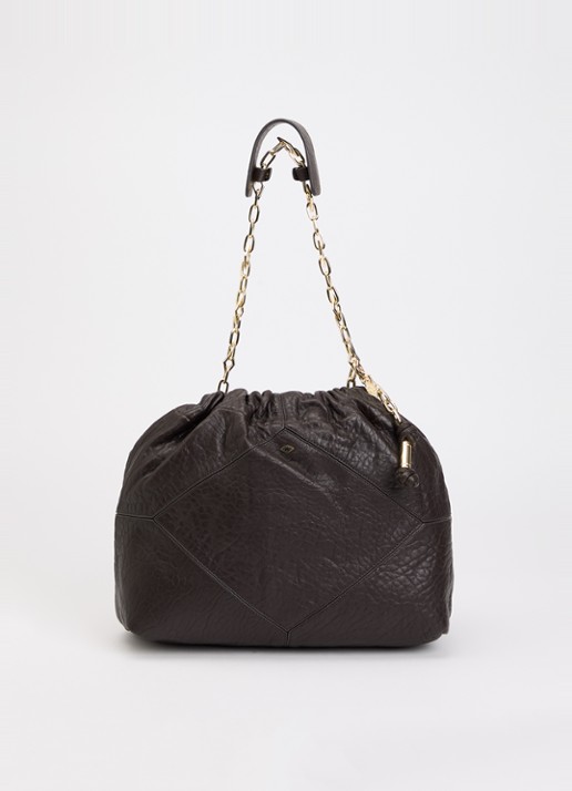 ba&sh June schoudertas van leer met kettingdetail