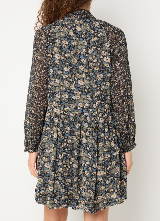 ba&sh Kimia mini tuniekjurk met print - achterkant khaki