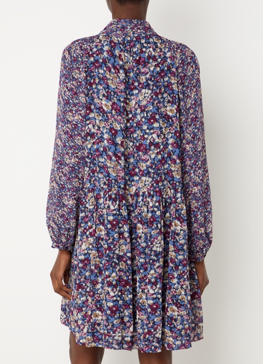 ba&sh Kimia mini tuniekjurk met print - achterkant blauw