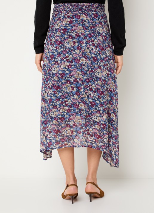 ba&sh Klap maxi rok met print - achterkant blauw