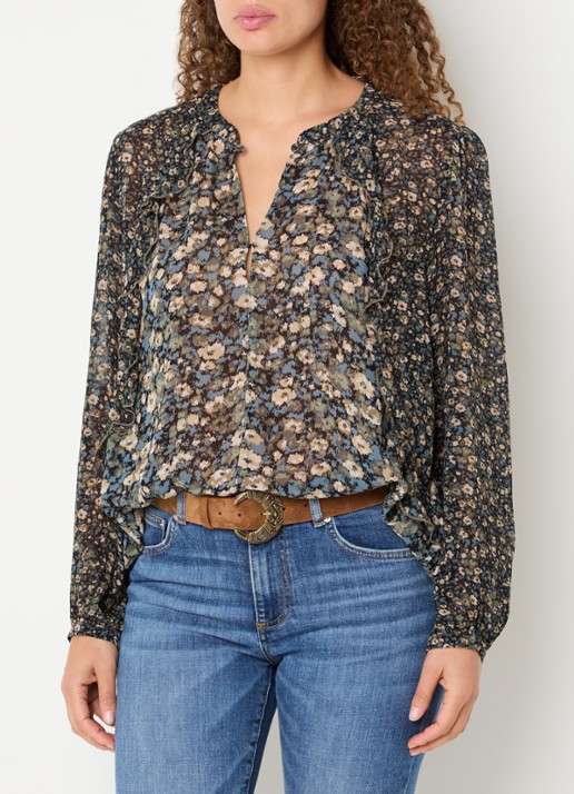 ba&sh Kross tuniek met print en V-hals