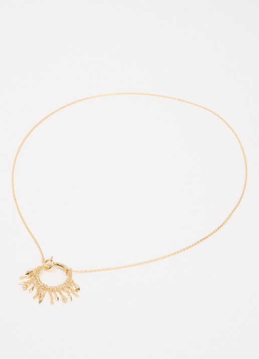 ba&sh Lina ketting van zilver - detail goud