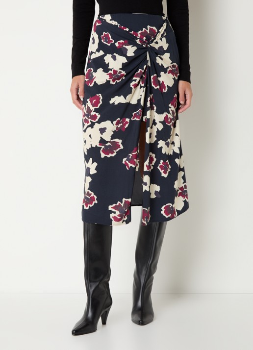 ba&sh Meona midi rok met bloemenprint en split
