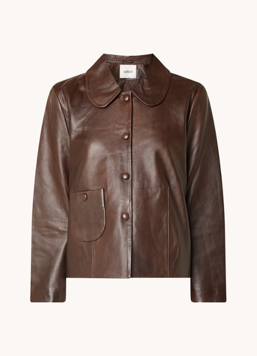 Ba&sh Milo cropped jack van lamsleer - voorkant donkerbruin