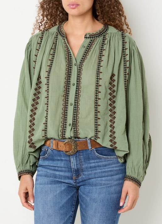 ba&sh Mona blouse met borduring