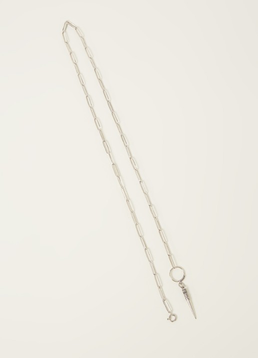 Ba&sh Naomie ketting met hanger  - voorkant 3 zilver