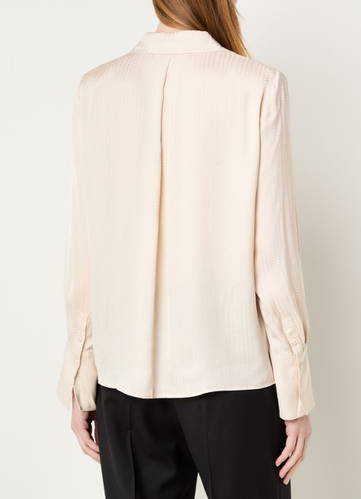 ba&sh Netsey blouse met schoudervulling - achterkant 5 beige