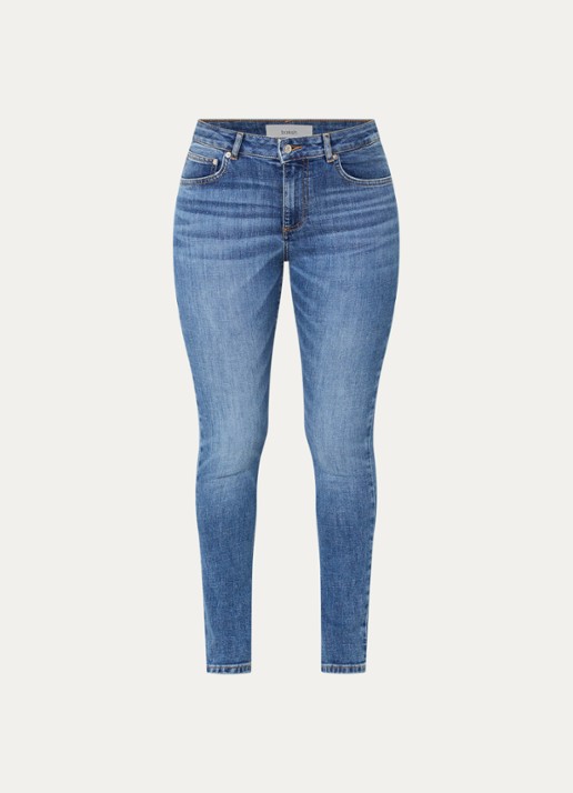 ba&sh Niko mid waist skinny jeans met medium wassing - voorkant 4 indigo