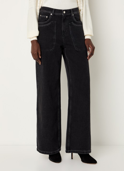 ba&sh Noel high waist wide leg jeans met gekleurde wassing