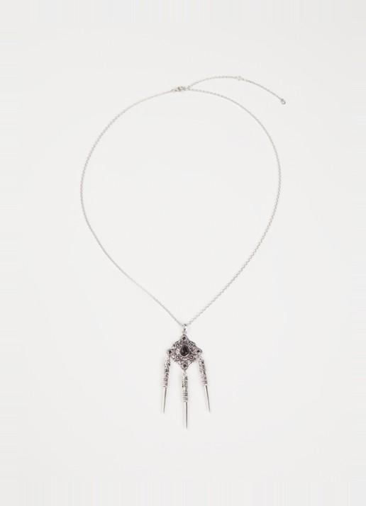 ba&sh Noor ketting met hanger - detail 2 zilver
