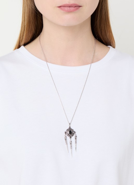 ba&sh Noor ketting met hanger - voorkant 5 zilver
