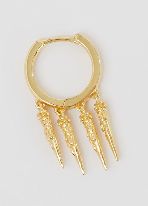 ba&sh Okinawa oorring met hanger - detail goud