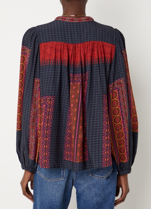 ba&sh Olivio tuniek met print - achterkant 3 rood