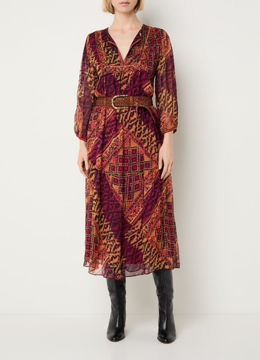 ba&sh Oria midi tuniekjurk met grafische print