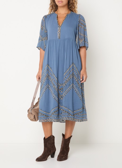 ba&sh Pacifica midi tuniekjurk met print
